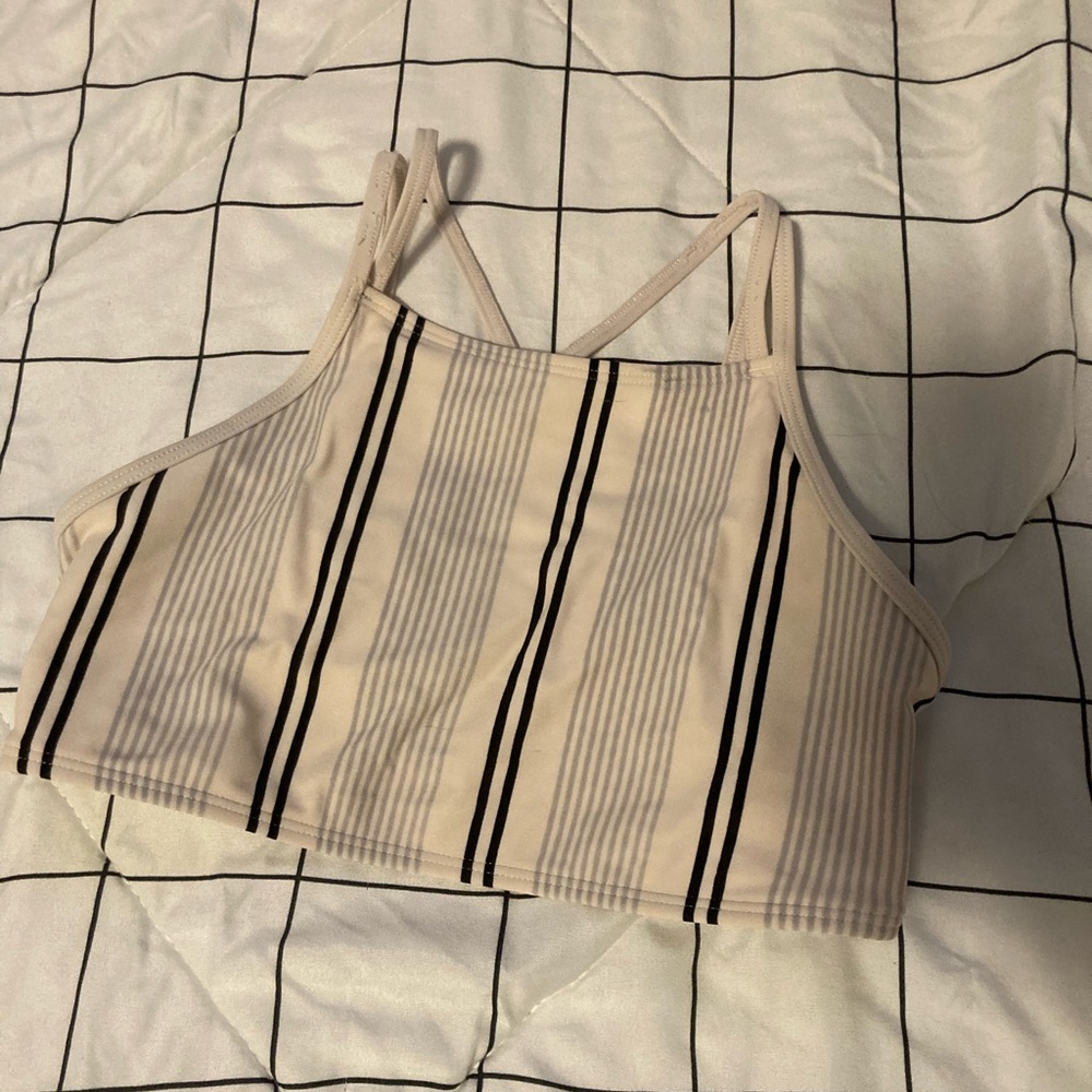 Abercrombie kids size 9/10 blue and white swimsuit top